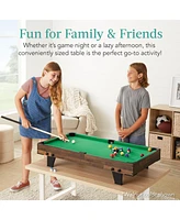Best Choice Products 40in Tabletop Billiard Table, Pool Game Table w/ 2 Cue Sticks, Ball Set, Storage Bag
