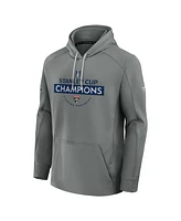 Fanatics Men's Gray Florida Panthers 2025 Stanley Cup Champions Authentic Pro Rink Pullover Hoodie Sweatshirt