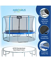Plexalife Ft Round Trampoline Set with Premium Top-Ring Flex Frame Safety Enclosure System