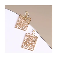 Sohi Women's Silver Bubble Drop Earrings