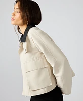 Steve Madden Women's Justina Contrast-Collar Jacket