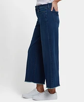 Nydj Women's Teresa Wide Leg Ankle Jeans Fray Hems