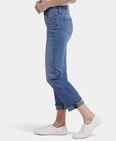 Nydj Women's Marilyn Straight Ankle Jeans with Printed Cuffs