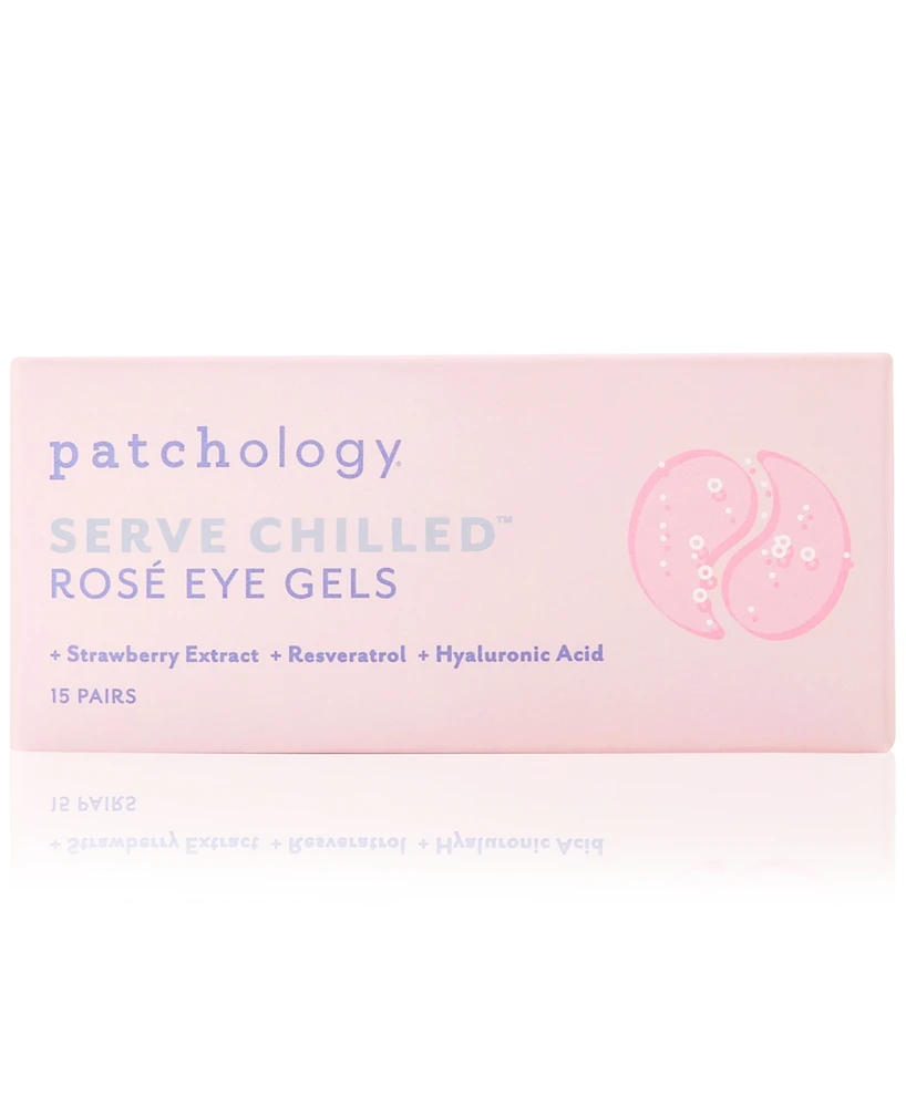 Patchology Serve Chilled Rose Eye Gels, 15 pairs