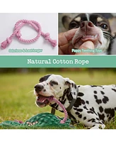 Nocciola Toad of War Dog Rope Toy,Christmas gift,Durable Rope Toy for Tug of War,Interactive Squeaky Tug Toy for Small Medium Dogs