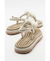 Prologue Shoes Santra Lace-Up Thong Sandals (Women)