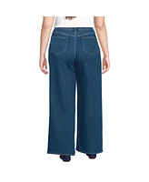 Lands' End Women's Recover Denim High Rise Extra Wide Leg Jeans