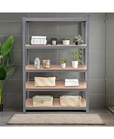 Slickblue Heavy-Duty Adjustable 5-Level Storage Shelves for Garage, Basement, or Utility Organization