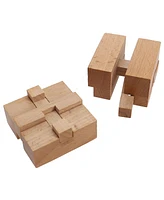 We Games Solid Wood 3D Cube Puzzle