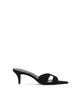 Schutz Women's Hilda Leaf Pointy Toe Mule Sandals