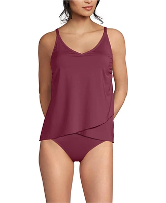 Lands' End Women's Tulip Hem Tankini Top