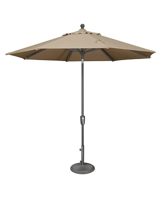 Mondawe 9FT Solefin Octagon Patio Umbrella with Push-Button Tilt, Anthracite Frame