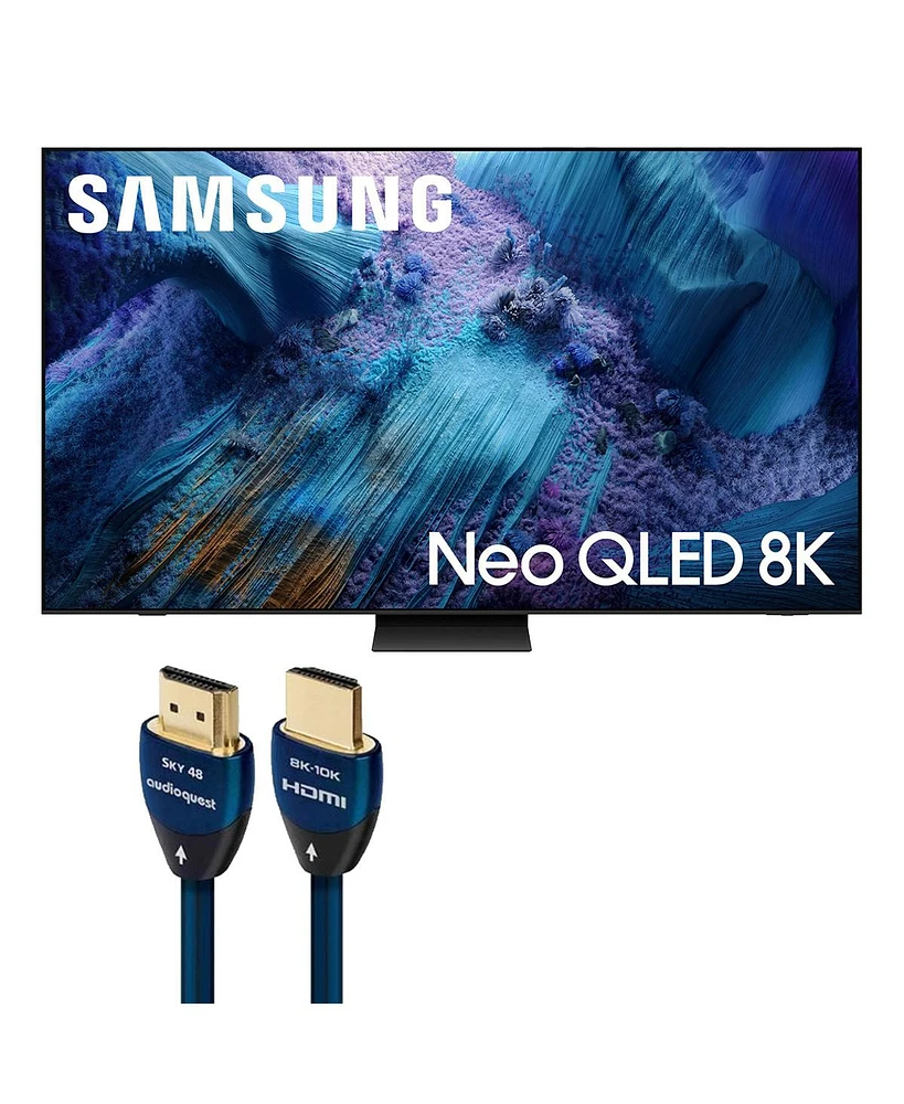 Samsung QN990F 75 Inch 8K Neo Qled Mini Led Tv with AudioQuest Sky 3m Hdmi Cable