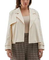 Ella Rafaella Plus Crop Trench Jacket