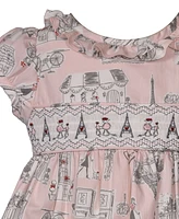 Bonnie Baby Girls Paris Smocked Dress