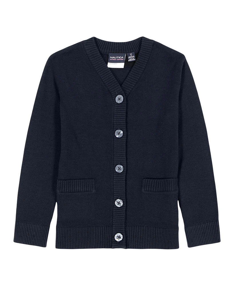 Nautica Little Girls Solid Cardigan Sweater