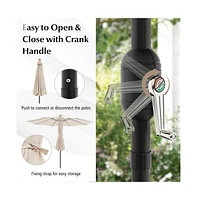 10 Feet Outdoor Patio Umbrella with Tilt Adjustment and Crank
