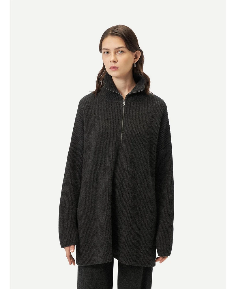 Gobi Cashmere Women's Cashmere Quarter-Zip Sweater
