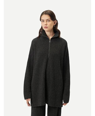 Gobi Cashmere Women's Cashmere Quarter-Zip Sweater