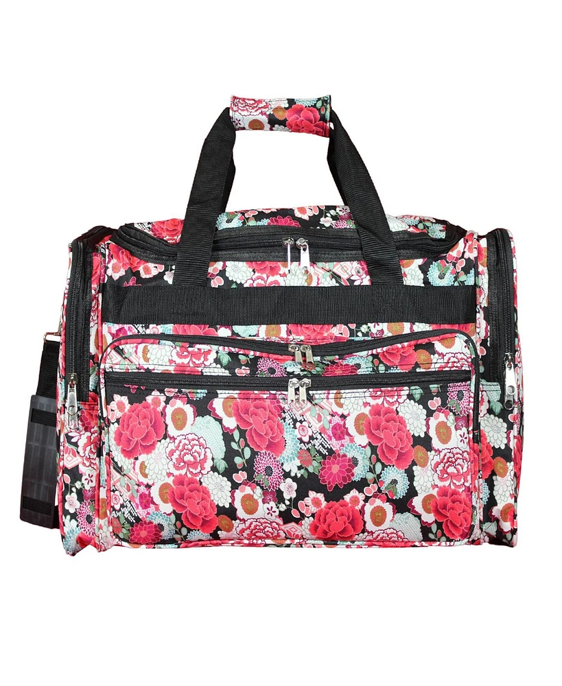 World Traveler Floral 16-Inch Gym Bag Duffle