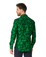 Suitmeister Men's St. Pats Green - Button Down Shirt for Men for St. Patrick's Day - Long sleeve