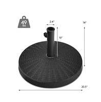 49 Lbs Patio Resin Umbrella Base Stand for Outdoor