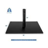 42 Lbs Weighted 25 Inch Square Patio Umbrella Base