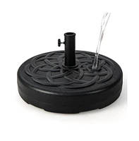 22 Inch Fillable Heavy-Duty Round Patio Umbrella Base Stand