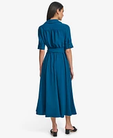 Calvin Klein Women's Collared Short-Sleeve Shirtdress