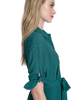 Calvin Klein Women's Chiffon Short-Sleeve Shirtdress
