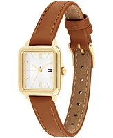 Tommy Hilfiger Women's Quartz Tan Leather Strap Watch, 22.5mm