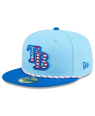 New Era Men's Light Blue/Blue Tampa Bay Rays 2025 Fourth of July 59FIFTY Fitted Hat