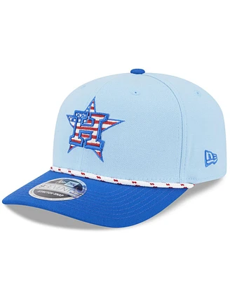 New Era Men's Light Blue/Blue Houston Astros 2025 Fourth of July 9SEVENTY Adjustable Hat