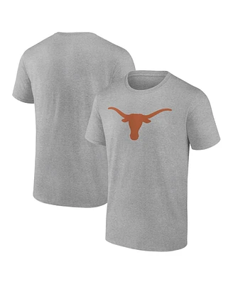 Fanatics Mto Label Men's Heather Gray Texas Longhorns Primary Logo T-Shirt