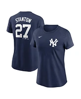Nike Women's Giancarlo Stanton Navy New York Yankees Fuse Name Number T-Shirt
