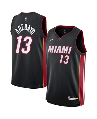 Nike Big Boys and Girls Bam Adebayo Black Miami Heat Swingman Icon Edition Jersey