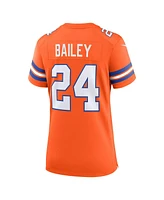 Nike Women's Champ Bailey Orange Denver Broncos Mile High Collection 1977 Throwback Retired Player Game Jersey