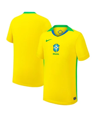 Nike Big Boys and Girls Yellow Brazil Women's National Team 2025/26 Home Replica Jersey