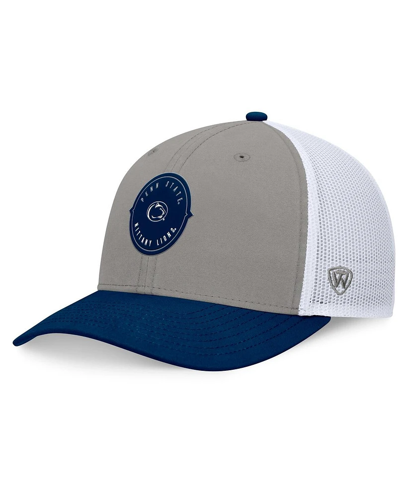 Top of the World Men's Gray/Navy Penn State Nittany Lions Rob Trucker Adjustable Hat