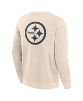 Fanatics Men's Cream Pittsburgh Steelers Elements Future Ground Lettering Pullover Sweatshirt