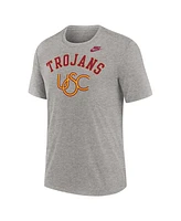 Nike Men's Heather Gray Usc Trojans Legacy Arch Tri-Blend T-Shirt