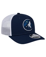 New Era Men's Navy/White Minnesota Timberwolves Trucker 9SEVENTY Stretch-Snap Hat