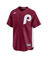 Nike Men's Maroon Philadelphia Phillies Throwback Cooperstown Collection Limited Jersey