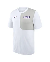 Nike Men's White Lsu Tigers 2025 Sideline Uv Performance Coach T-Shirt