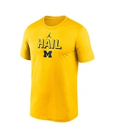 Jordan Men's Maize Michigan Wolverines 2025 Sideline Legend Performance T-Shirt