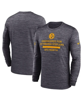 Nike Men's Pittsburgh Steelers Sideline Velocity Performance Long Sleeve T-Shirt