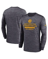 Nike Men's Pittsburgh Steelers Sideline Velocity Performance Long Sleeve T-Shirt
