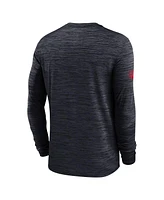 Nike Men's Navy Houston Texans Sideline Velocity Performance Long Sleeve T-Shirt
