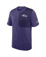 Nike Men's Purple Baltimore Ravens Sideline Uv Performance Coach T-Shirt