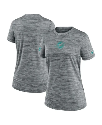 Nike Women's Gray Miami Dolphins Sideline Velocity Performance T-Shirt
